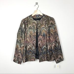 VTG NWT Open Blazer Colorful Pattern & Sparkle